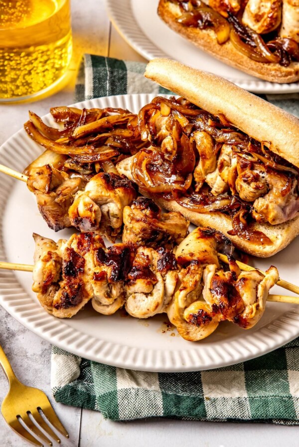 Marinated Chicken Skewers Chicken Spiedies - Olivia Adriance