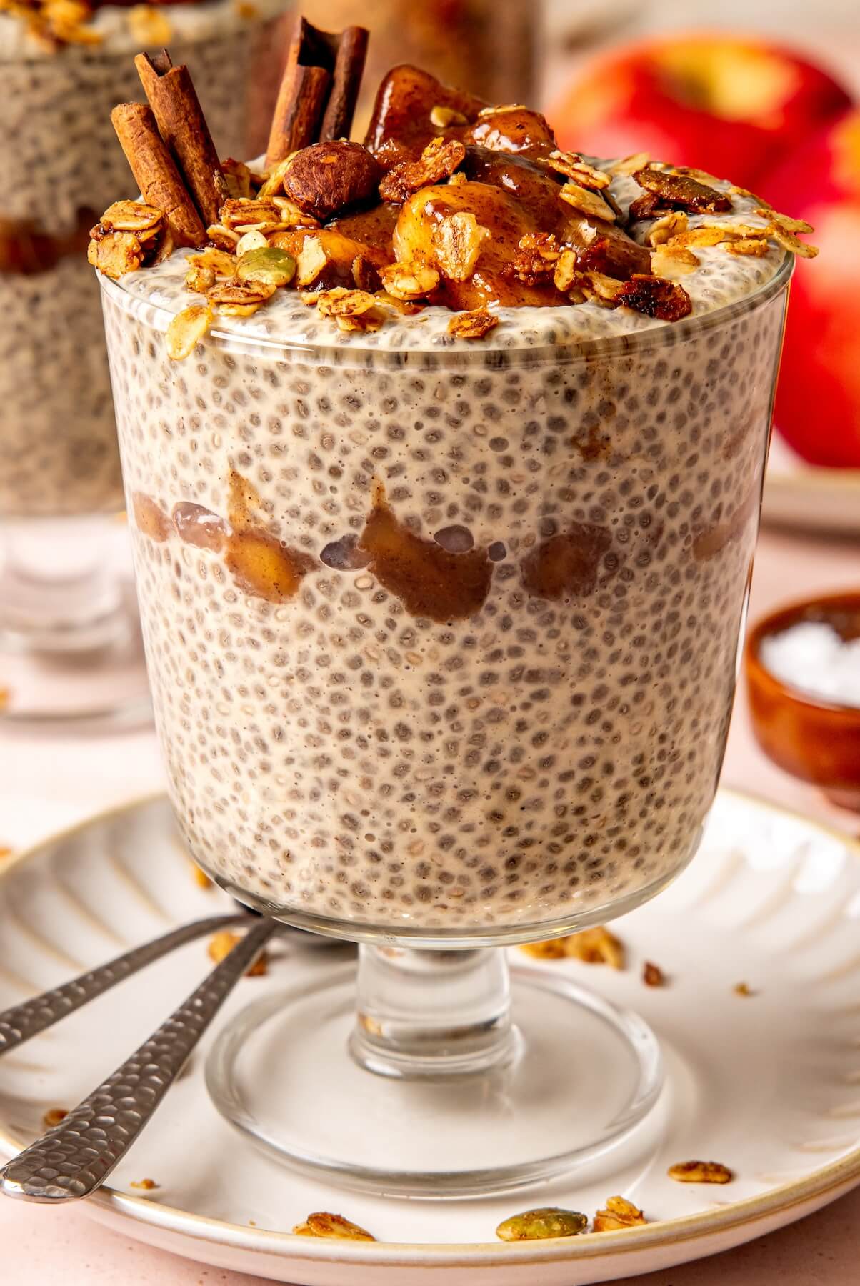 Apple Pie Protein Chia Pudding - Olivia Adriance