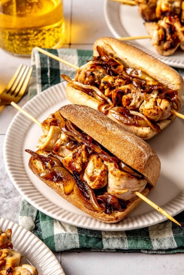 Marinated Chicken Skewers Chicken Spiedies - Olivia Adriance