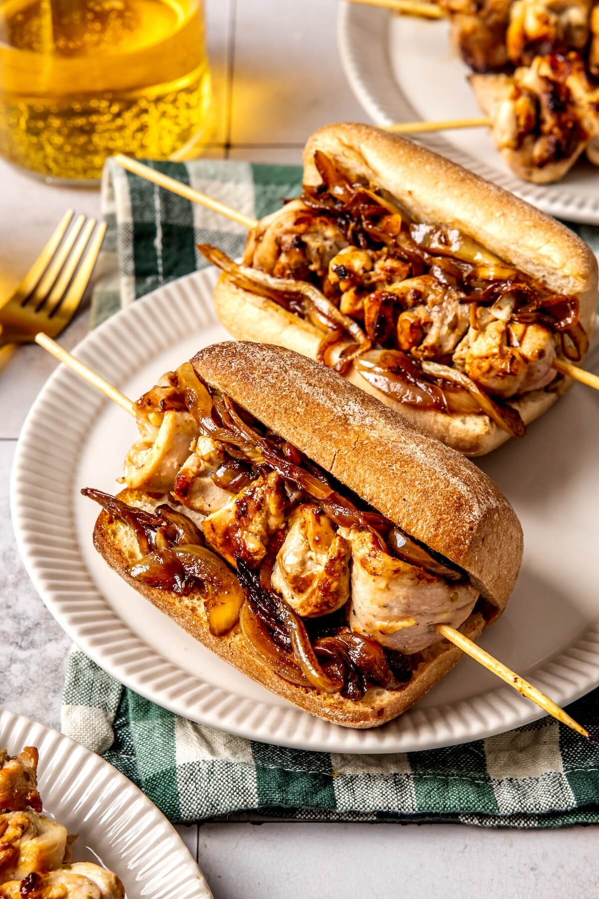 Marinated Chicken Skewers Chicken Spiedies - Olivia Adriance