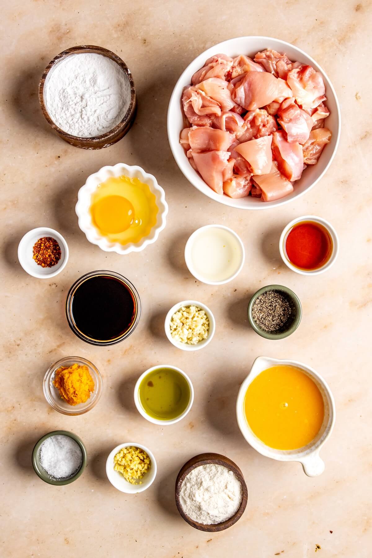 Ingredients for Gluten-Free Orange Chicken - Olivia Adriance