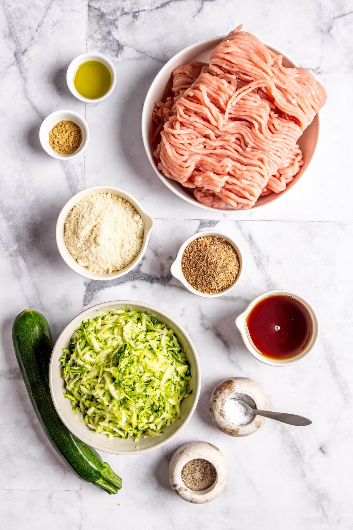 Ingredients for Veggie Maple Turkey Breakfast Sausages - Olivia Adriance