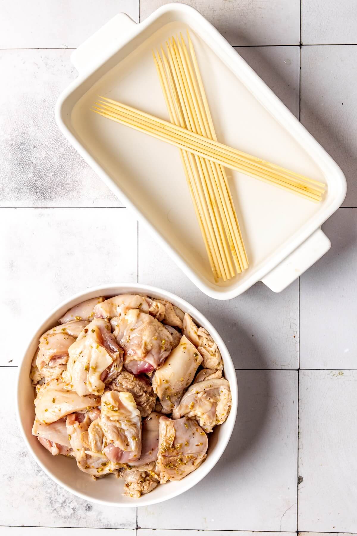 How to Make Marinated Chicken Skewers Chicken Spiedies Step 4 - Olivia Adriance