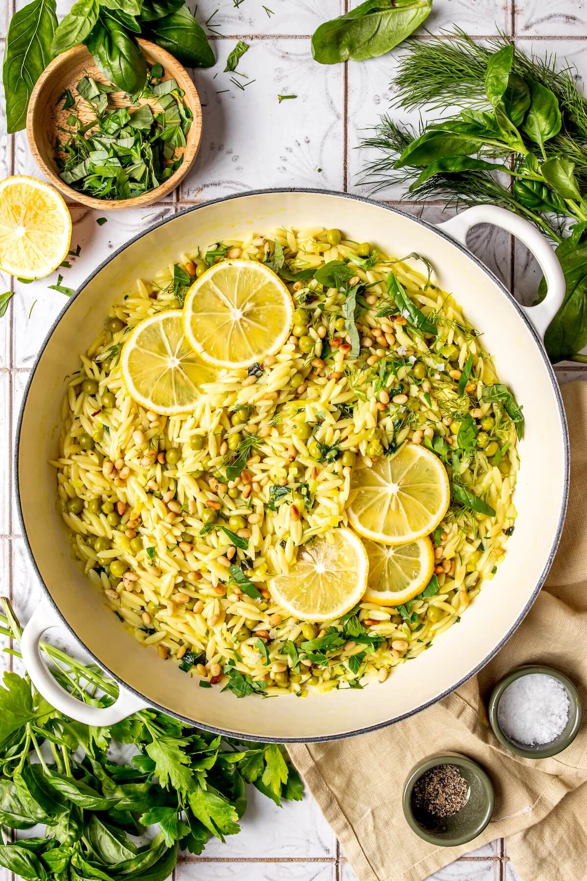 Gluten-Free Creamy Lemon Orzo - Olivia Adriance