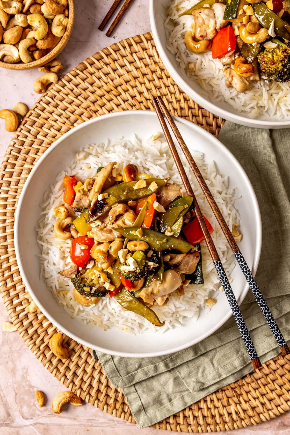 Sheet Pan Cashew Chicken - Olivia Adriance