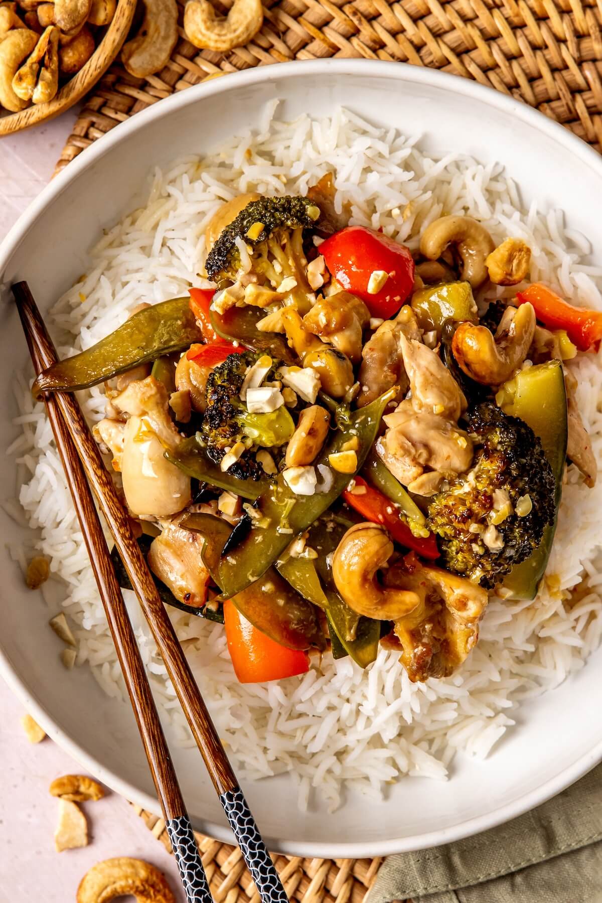 Sheet Pan Cashew Chicken - Olivia Adriance
