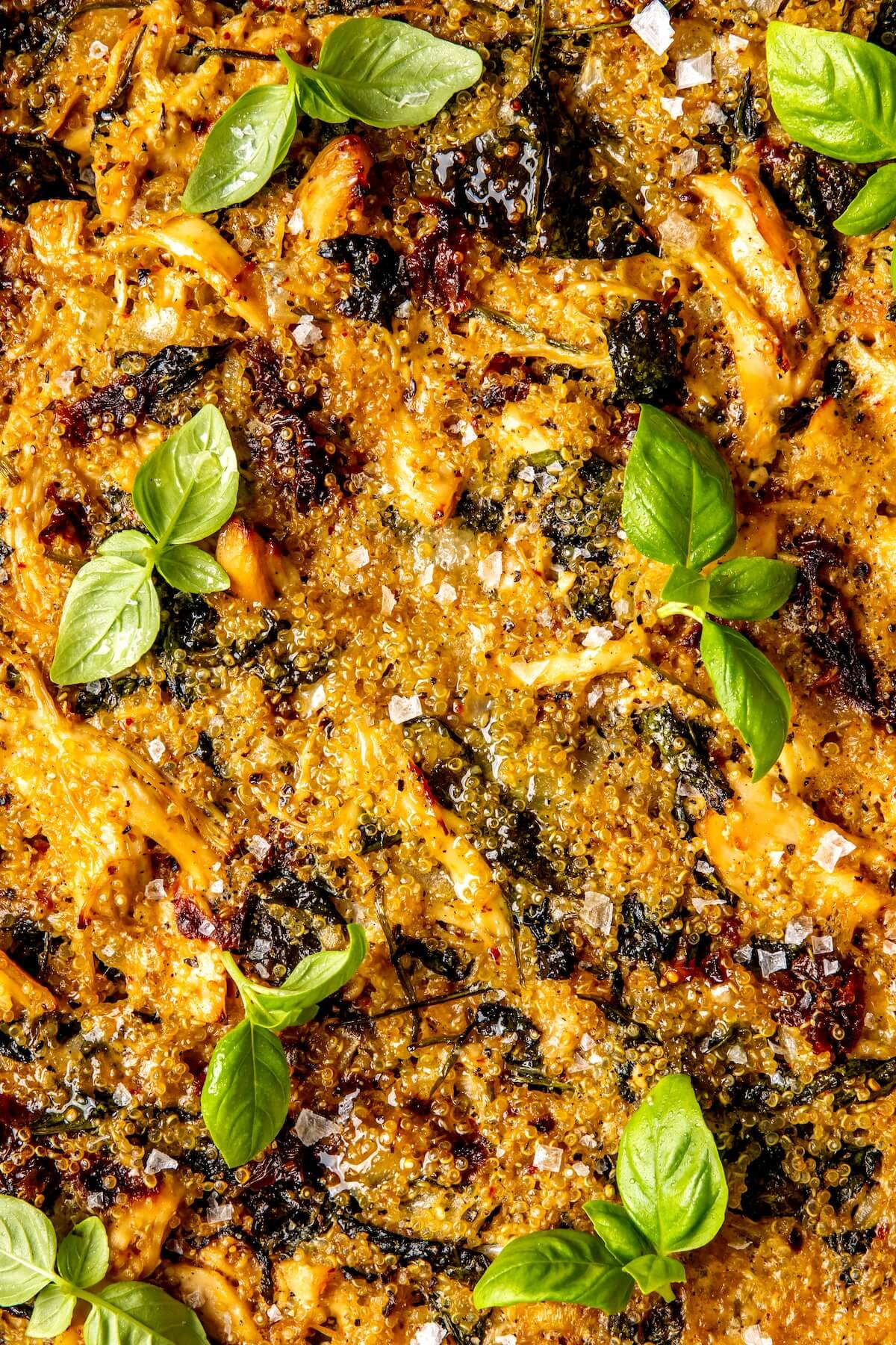 Tuscan Chicken Quinoa Bake - Olivia Adriance