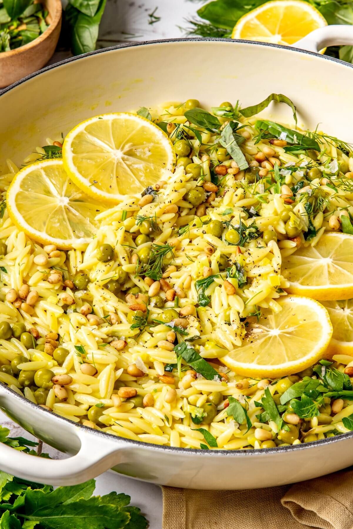 Gluten-Free Creamy Lemon Orzo - Olivia Adriance