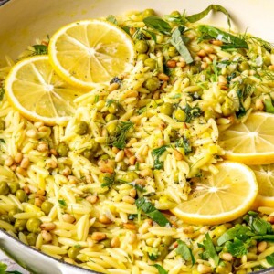 Gluten-Free Creamy Lemon Orzo - Olivia Adriance