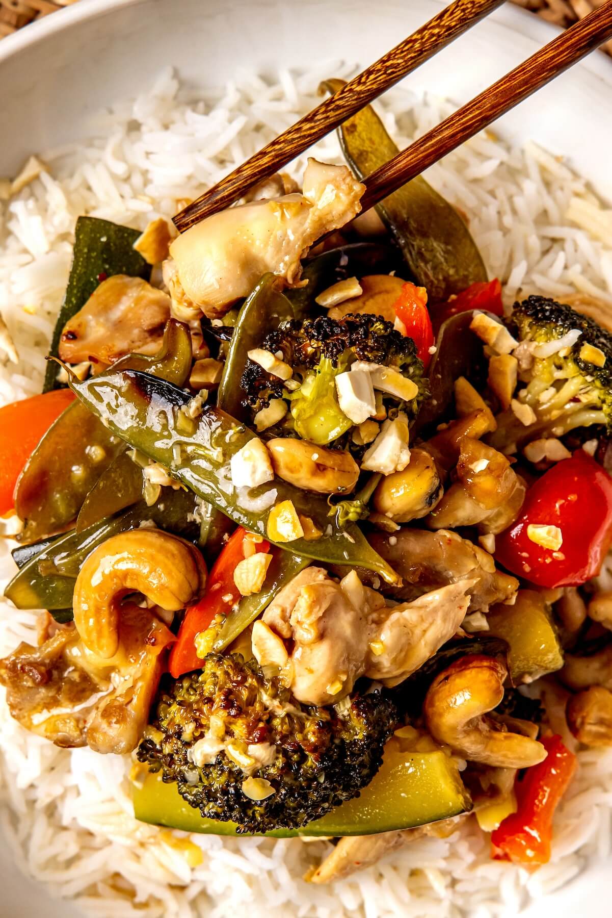 Sheet Pan Cashew Chicken - Olivia Adriance