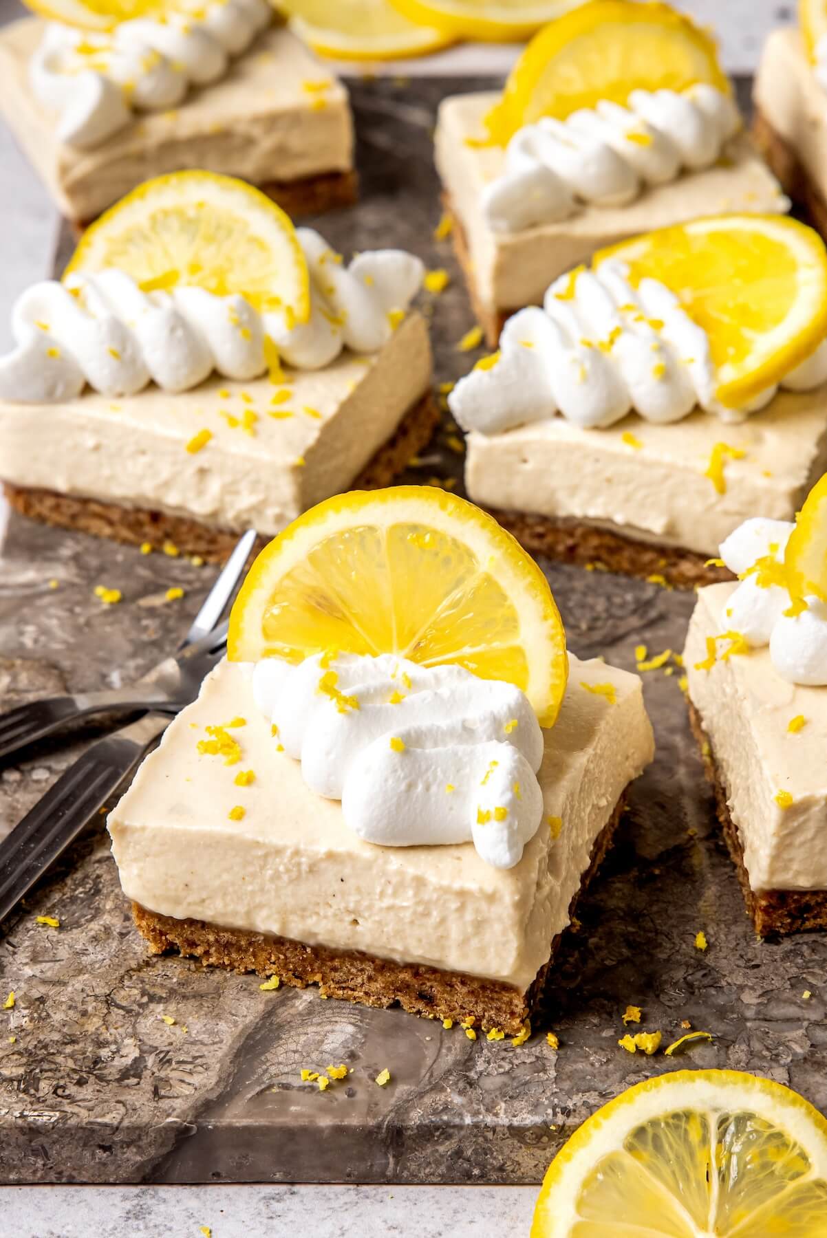 No Bake Lemon Cheesecake Bars - Olivia Adriance