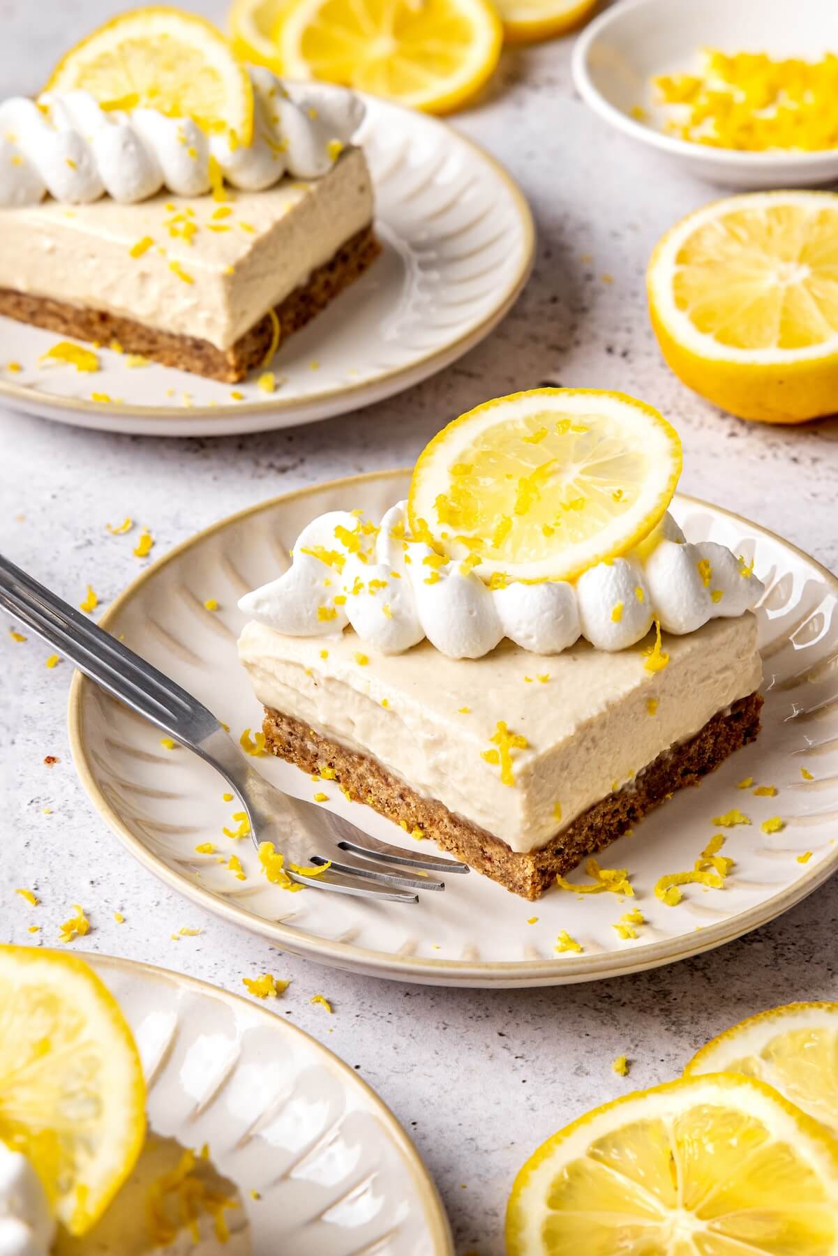 No Bake Lemon Cheesecake Bars - Olivia Adriance