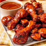 Peach BBQ Sauce Chicken Drumsticks - Olivia Adriance