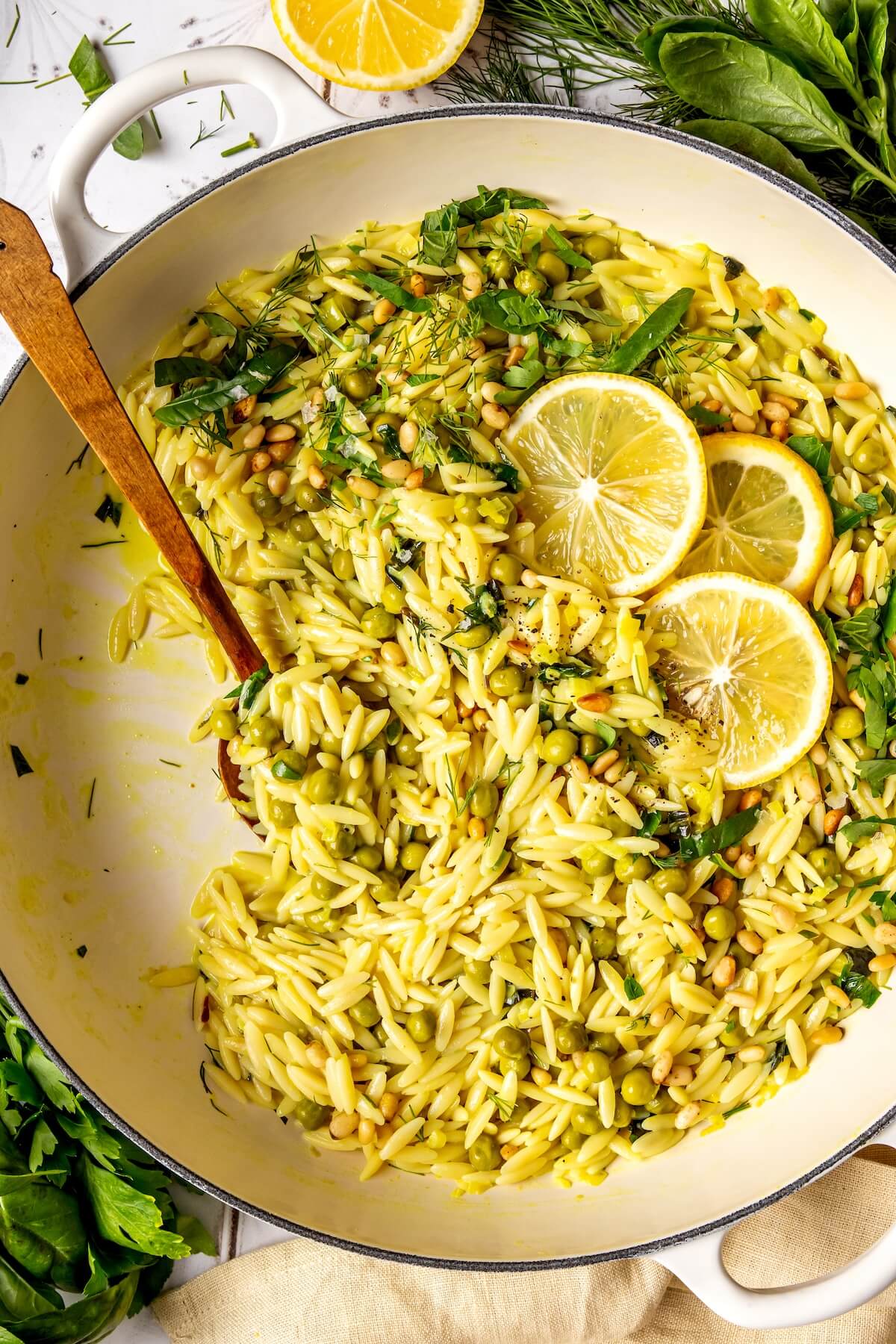 Gluten-Free Creamy Lemon Orzo - Olivia Adriance
