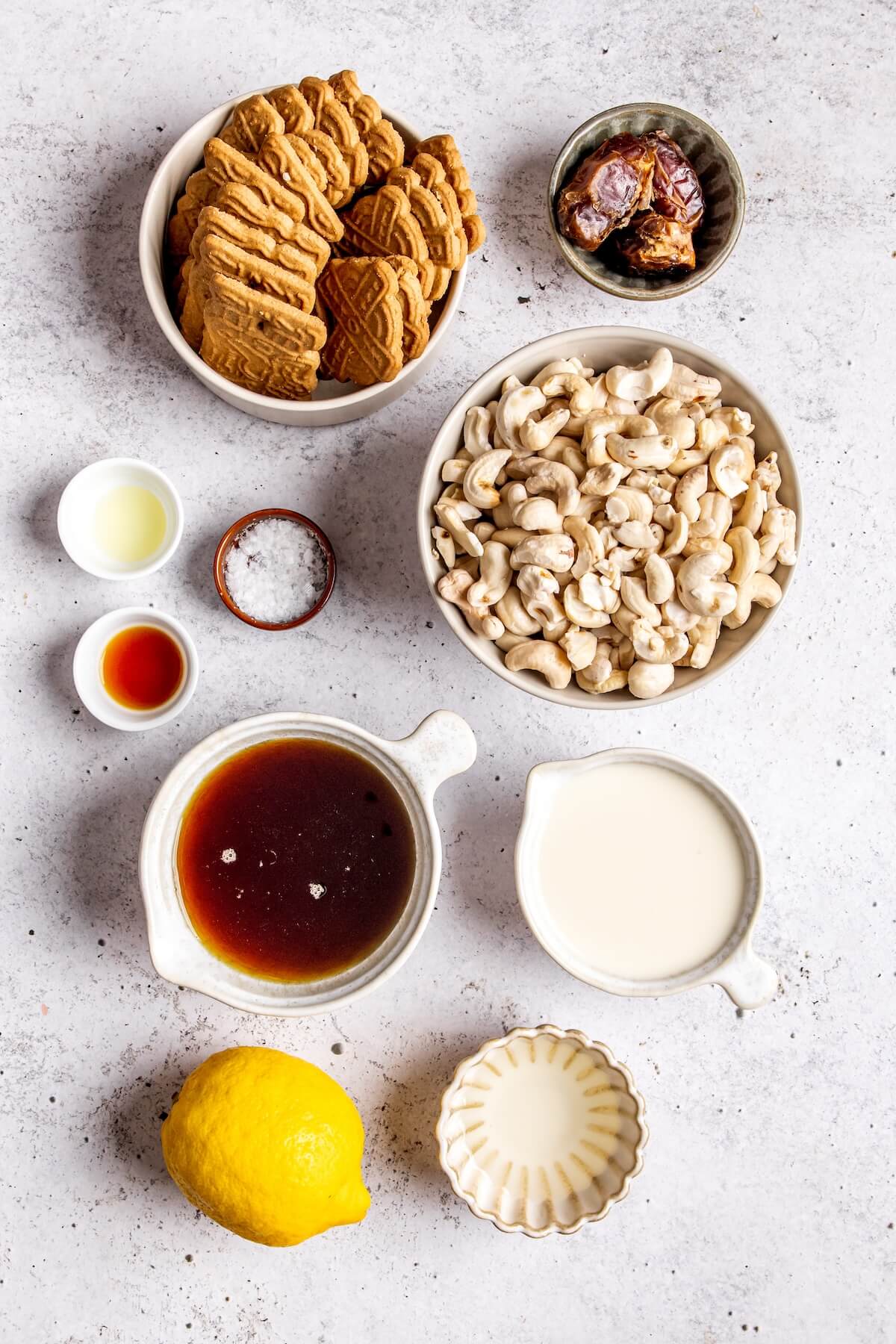 Ingredients for No Bake Lemon Cheesecake Bars - Olivia Adriance
