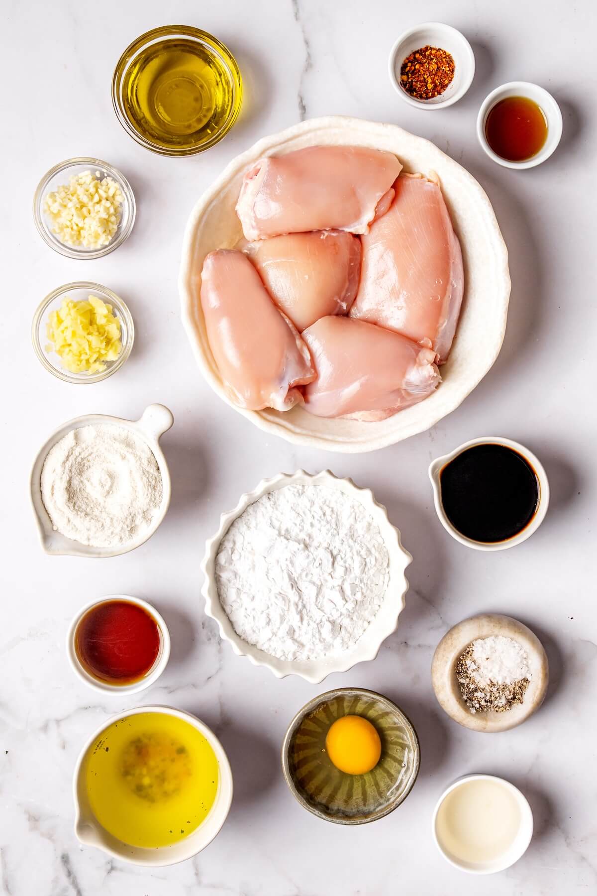 Ingredients for Gluten-Free General Tso's Chicken - Olivia Adriance