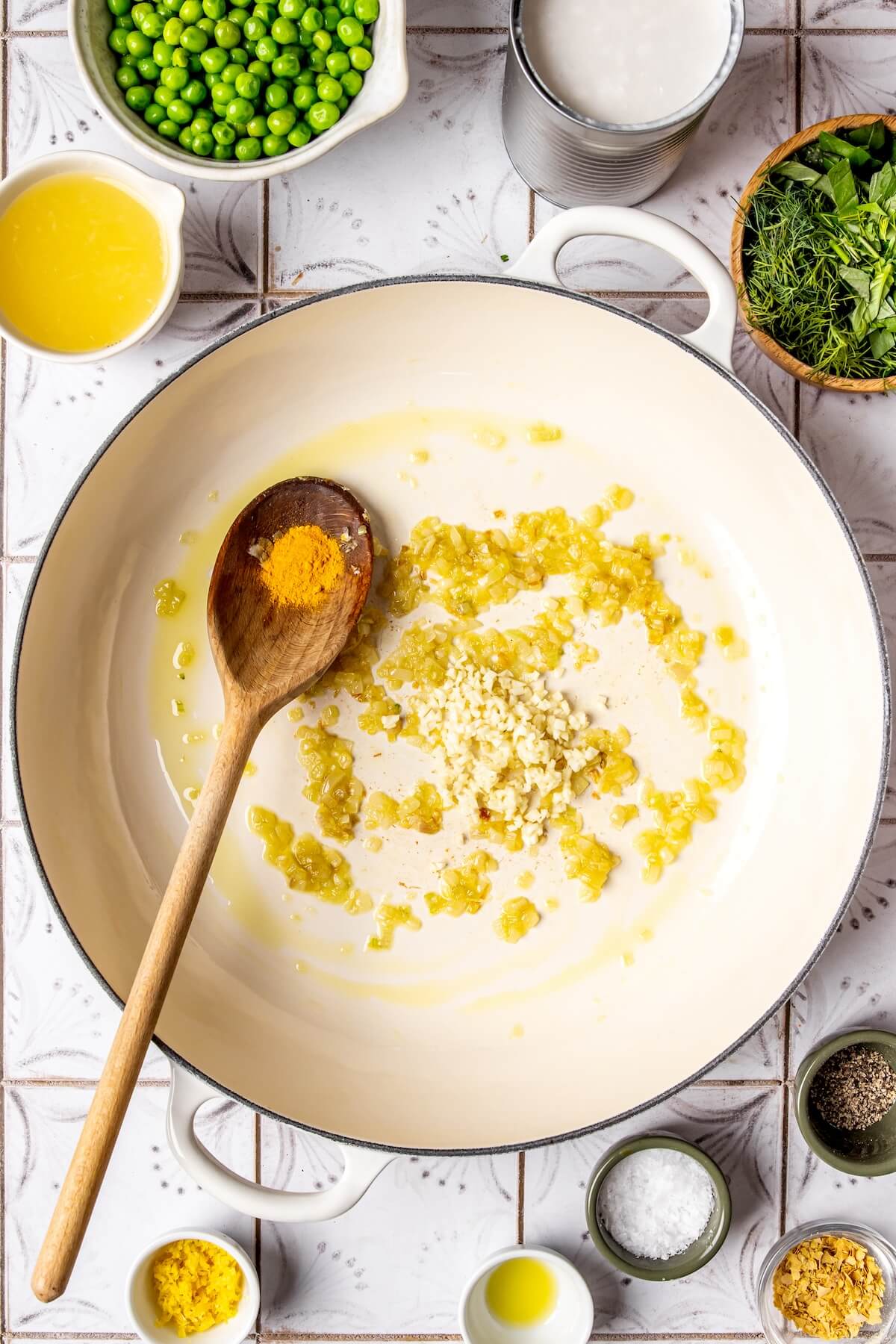 How to Make Gluten-Free Creamy Lemon Orzo Step 1 - Olivia Adriance