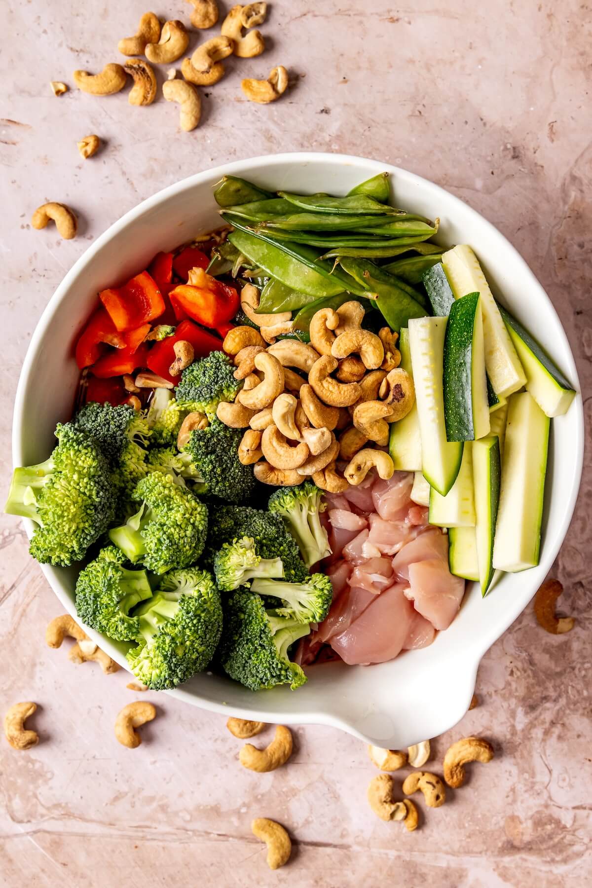 How to Make Sheet Pan Cashew Chicken Step 2 - Olivia Adriance