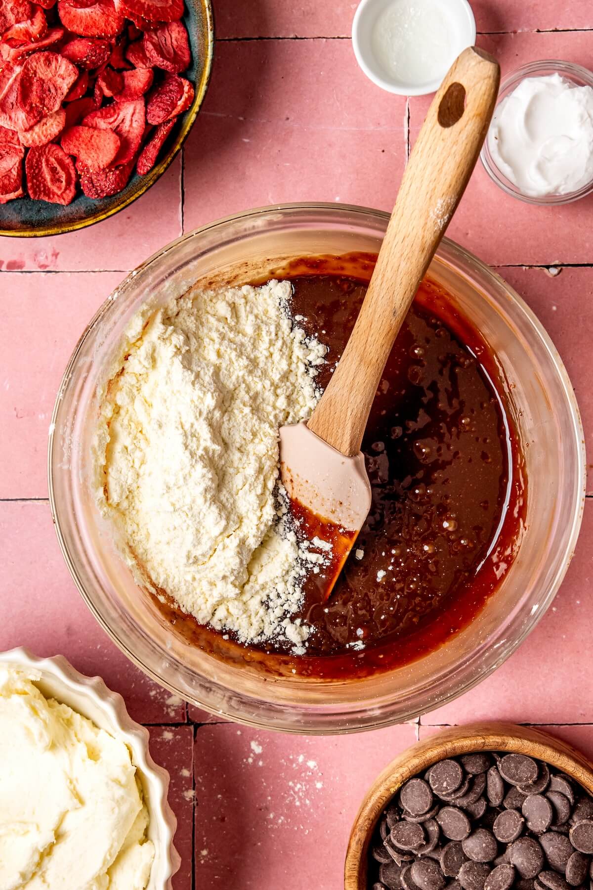 How to Make Chocolate Cake with Strawberry Frosting and Chocolate Covered Strawberries Step 4- Olivia Adriance