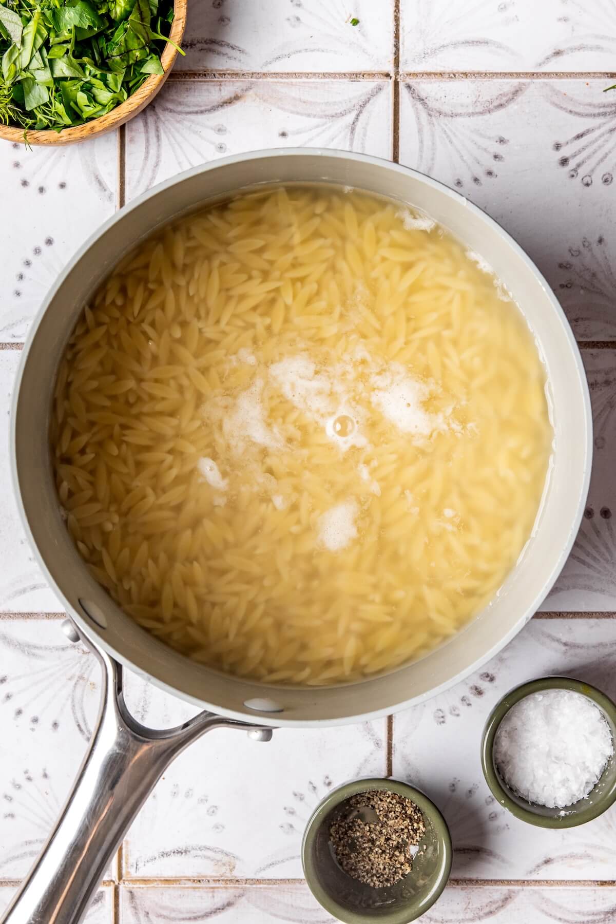 How to Make Gluten-Free Creamy Lemon Orzo Step 4 - Olivia Adriance