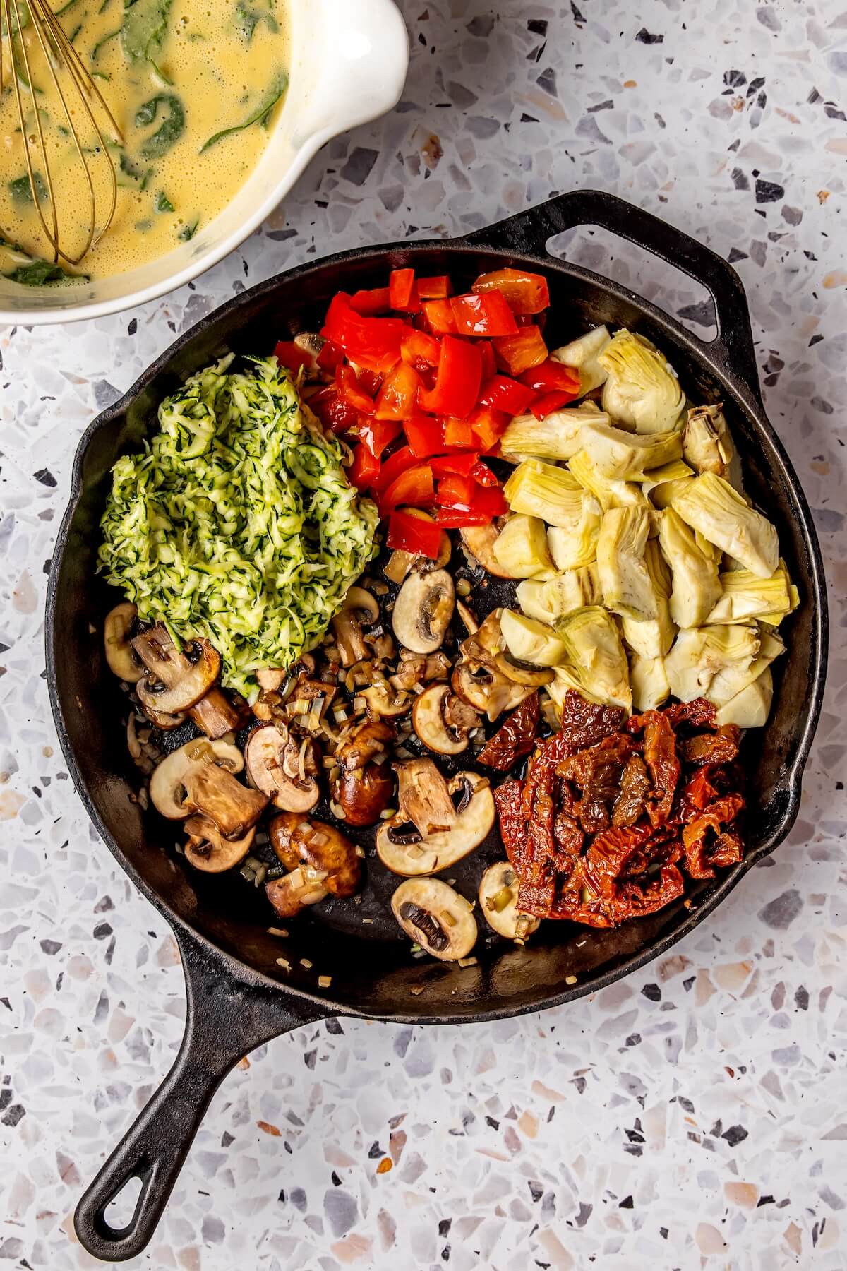 How to Make Spinach Mushroom and Artichoke Frittata Step 4 - Olivia Adriance