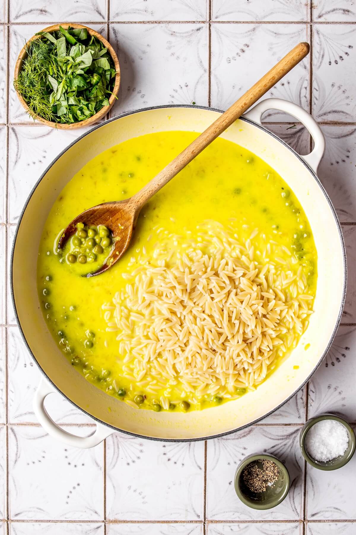 How to Make Gluten-Free Creamy Lemon Orzo Step 5 - Olivia Adriance