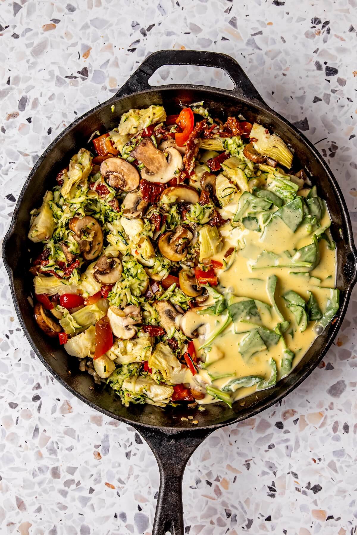 How to Make Spinach Mushroom and Artichoke Frittata Step 5 - Olivia Adriance