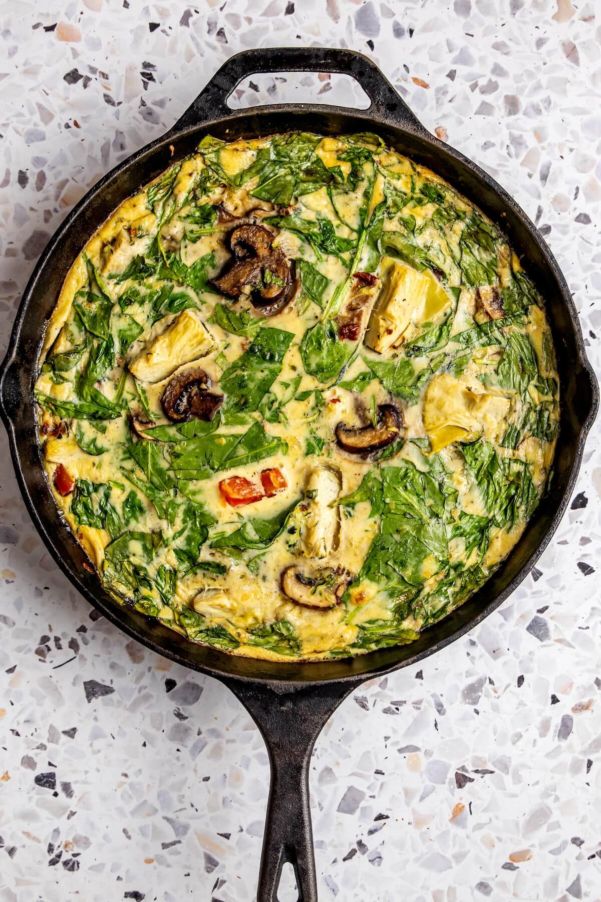How to Make Spinach Mushroom and Artichoke Frittata Step 6 - Olivia Adriance