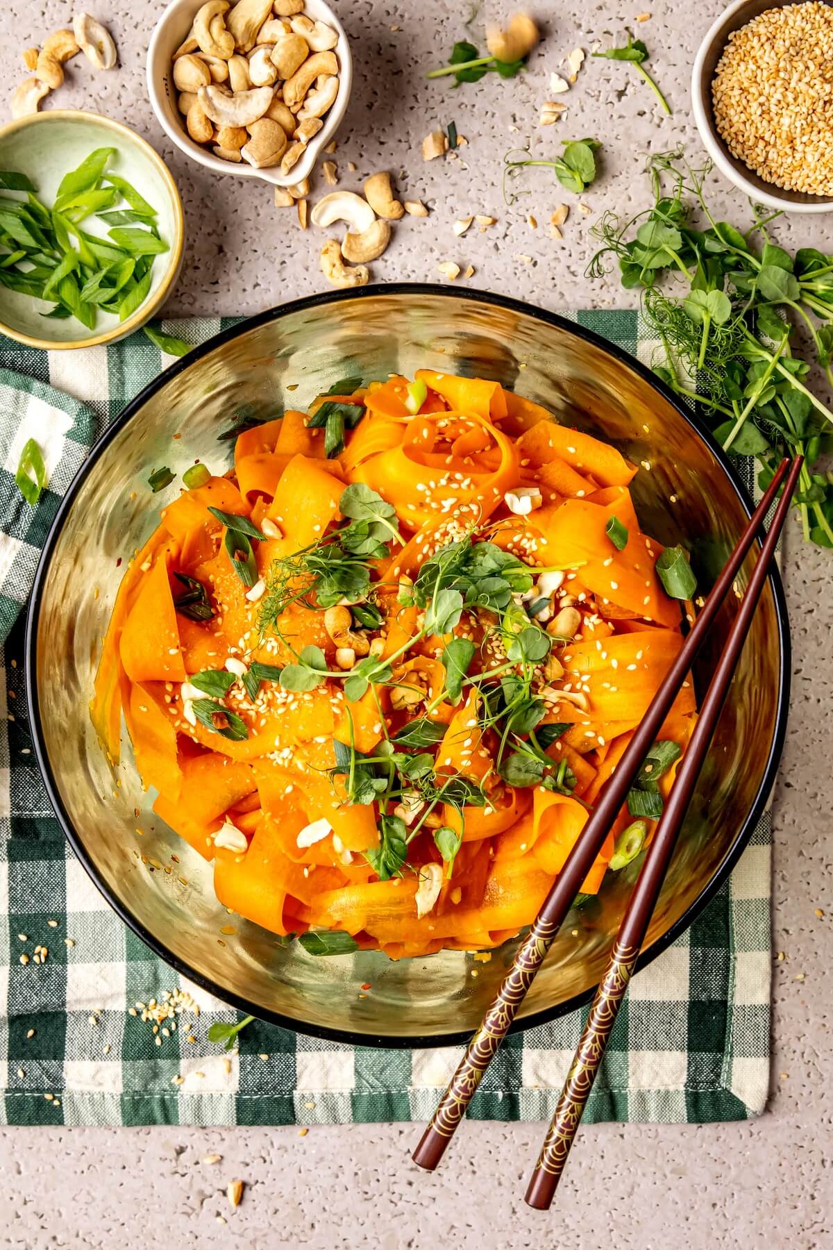 Raw Carrot Ribbon Salad - Olivia Adriance