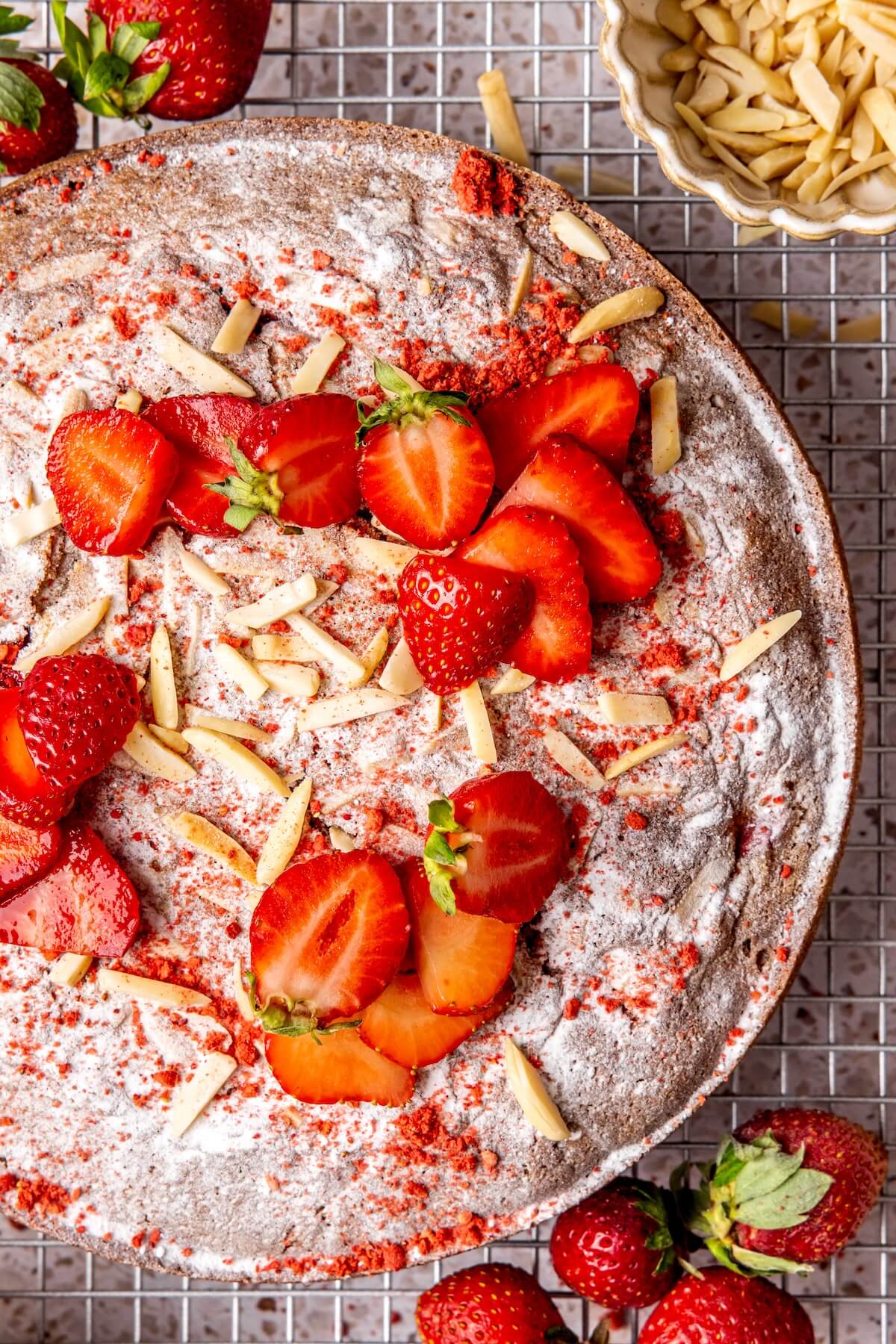 Strawberry Almond Cake - Olivia Adriance