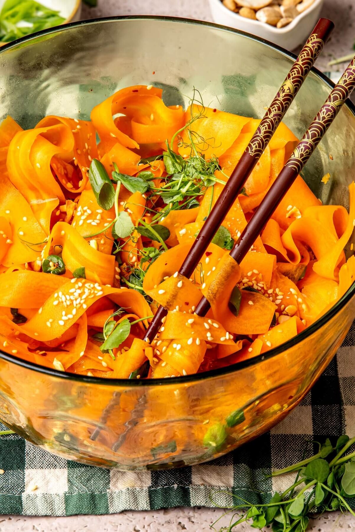 Raw Carrot Ribbon Salad - Olivia Adriance