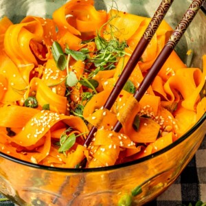 Raw Carrot Ribbon Salad - Olivia Adriance