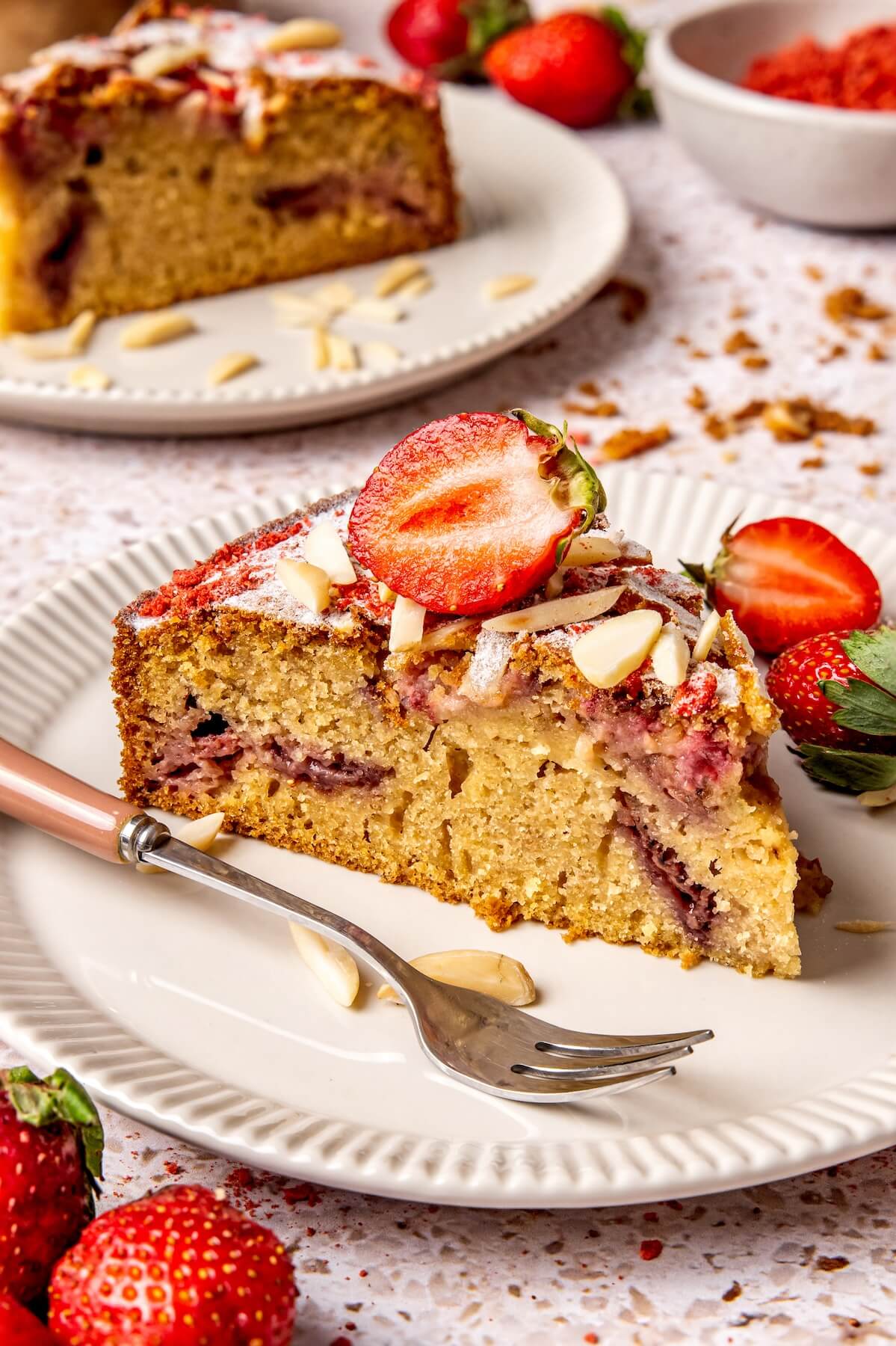 Strawberry Almond Cake - Olivia Adriance