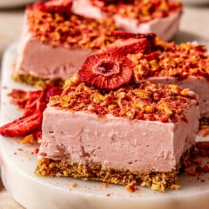 Strawberry Shortcake Cheesecake Ice Cream Bars - Olivia Adriance