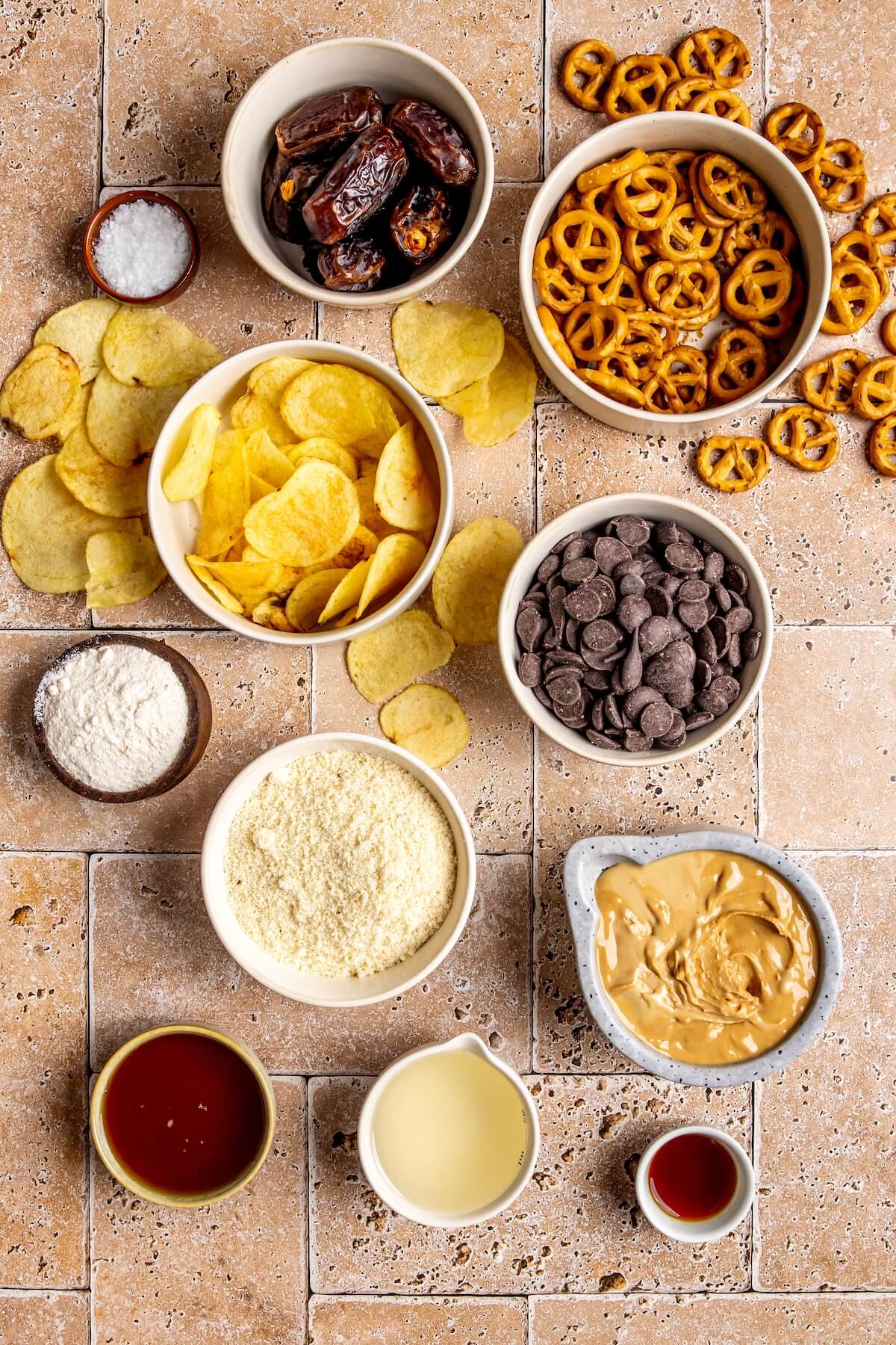 Ingredients for Gluten-Free Kitchen Sink Bars - Olivia Adriance