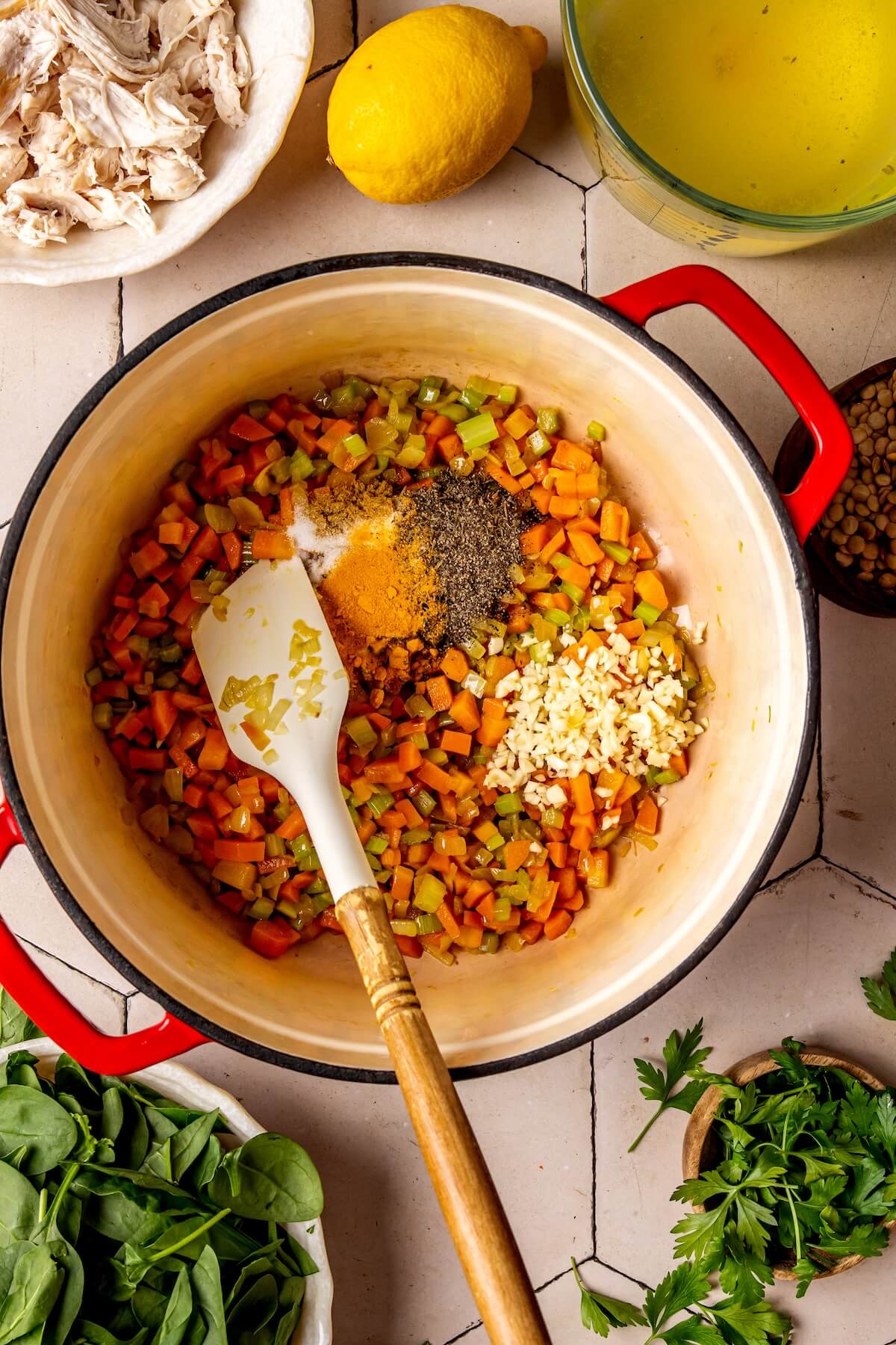 How to Make Chicken Lentil Stew Step 2 - Olivia Adriance