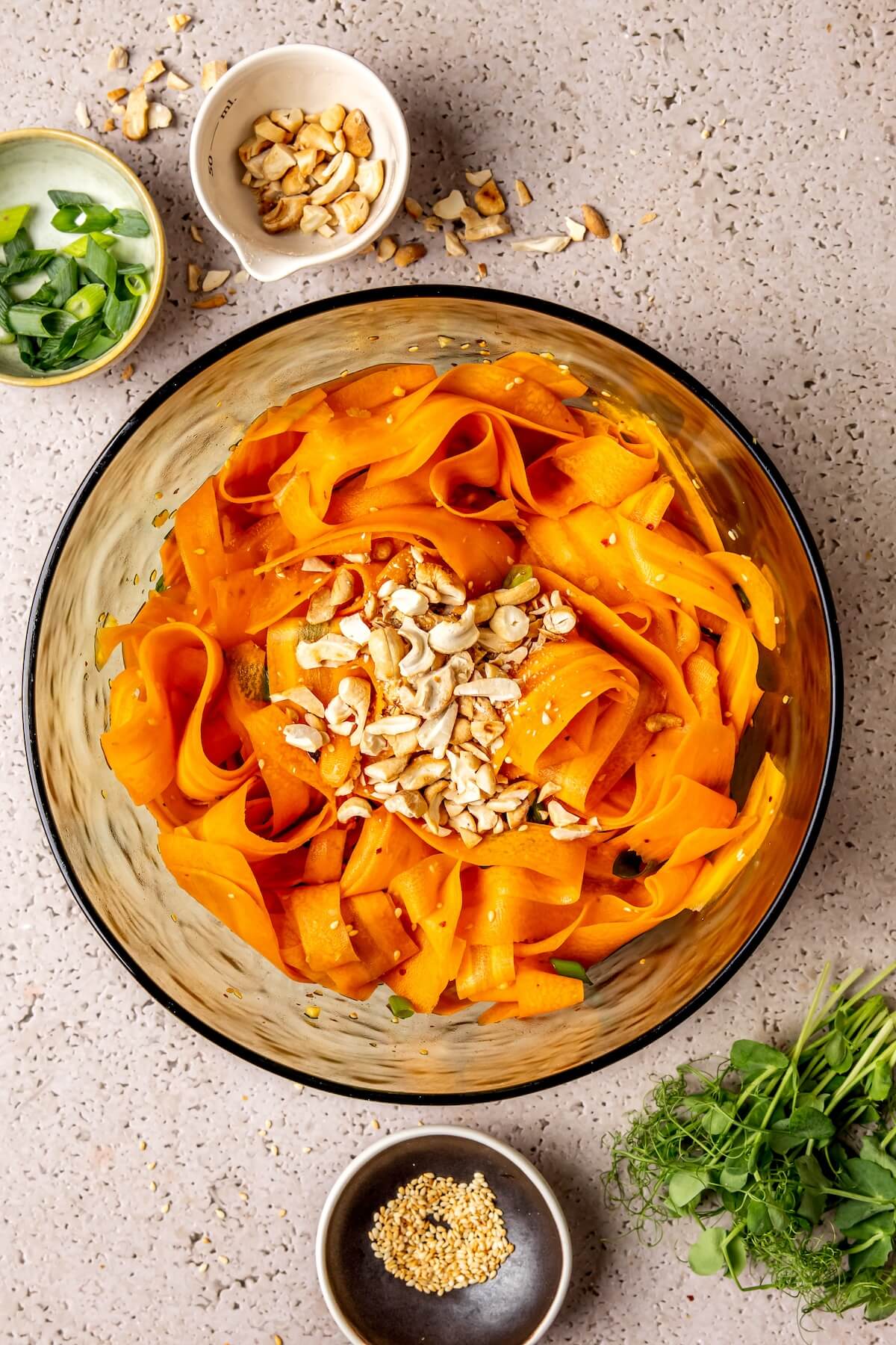 How to Make Raw Carrot Ribbon Salad Step 2 - Olivia Adriance