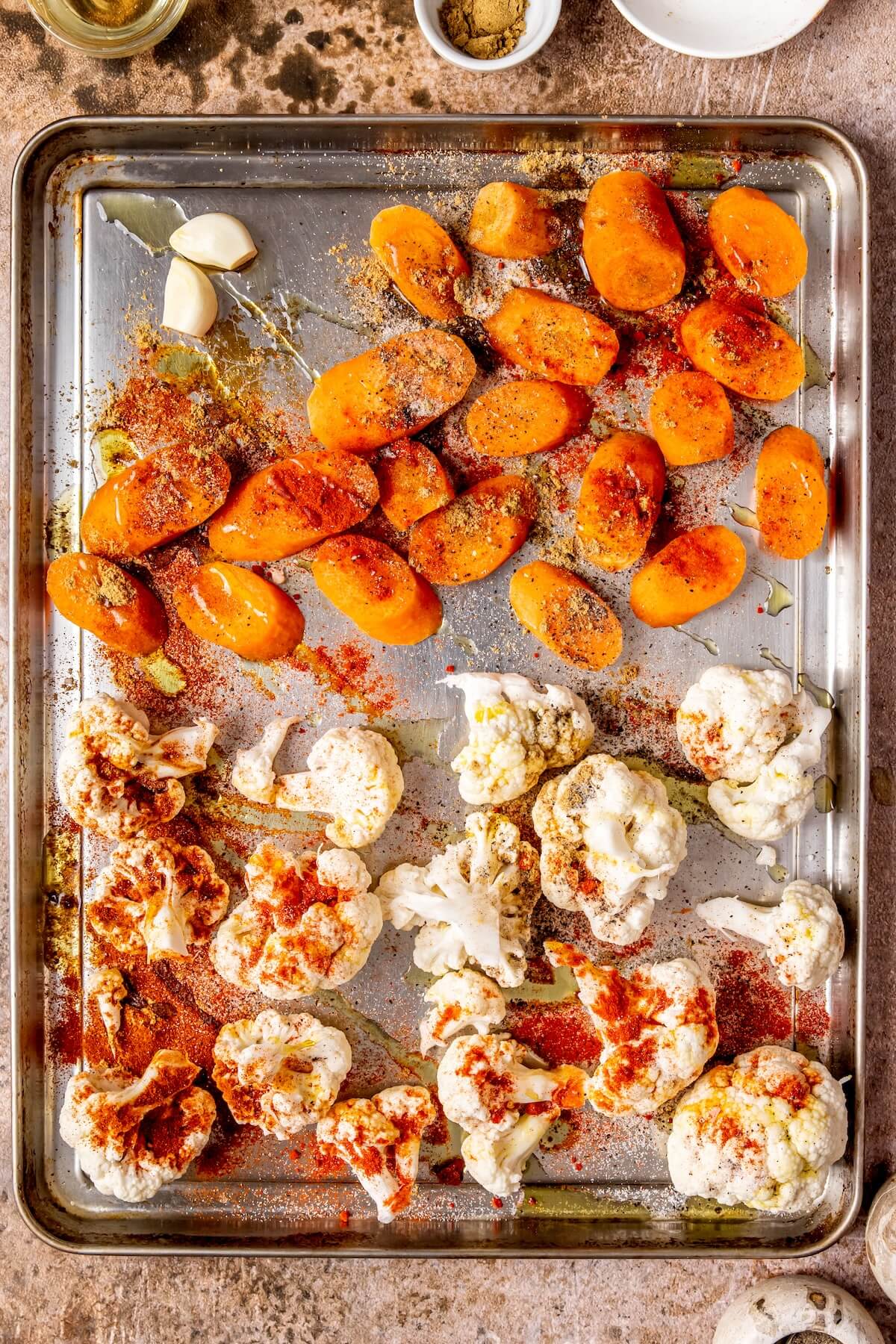 How to Make Roasted Veggie Hummus Bowl with Roasted Garlic Sauce Step 2 - Olivia Adriance