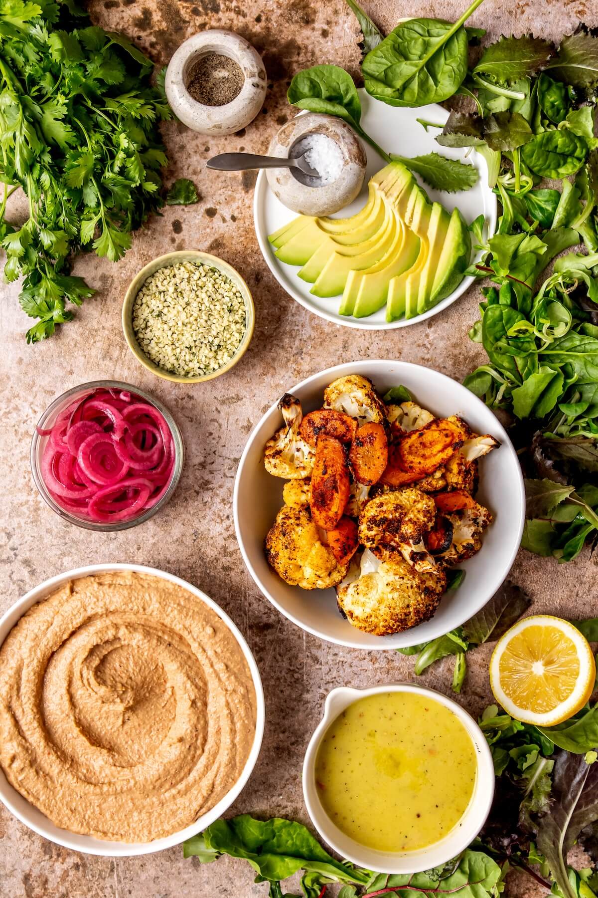 How to Make Roasted Veggie Hummus Bowl with Roasted Garlic Sauce Step 6 - Olivia Adriance
