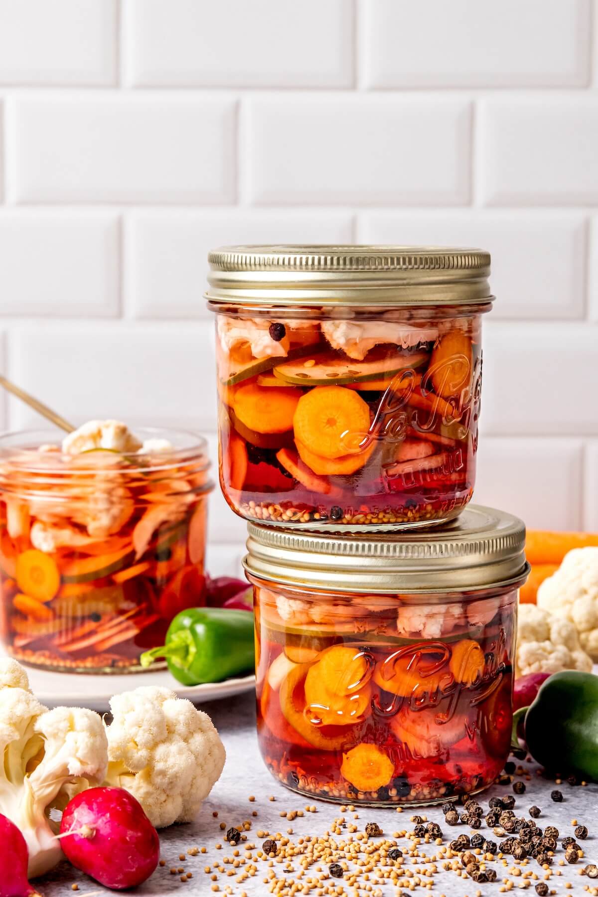 Quick and Easy Refrigerator Pickled Veggies - Olivia Adriance