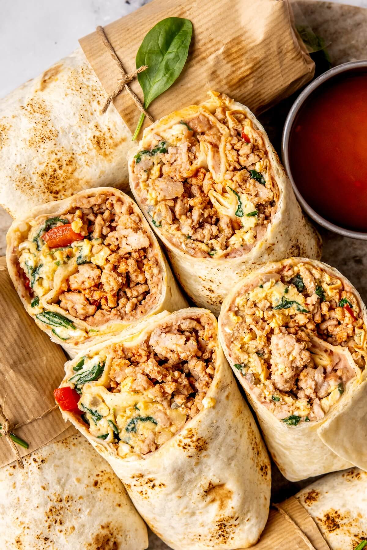 Freezer Friendly Breakfast Burritos Meal Prep - Olivia Adriance