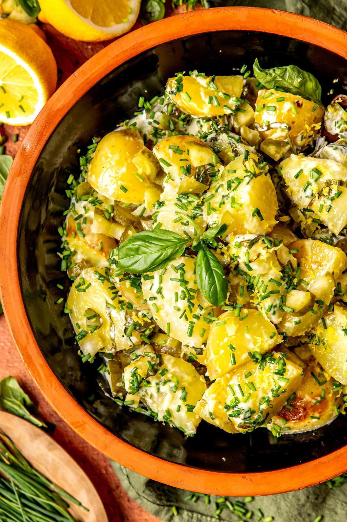 Lemon Basil Potato Salad - Olivia Adriance