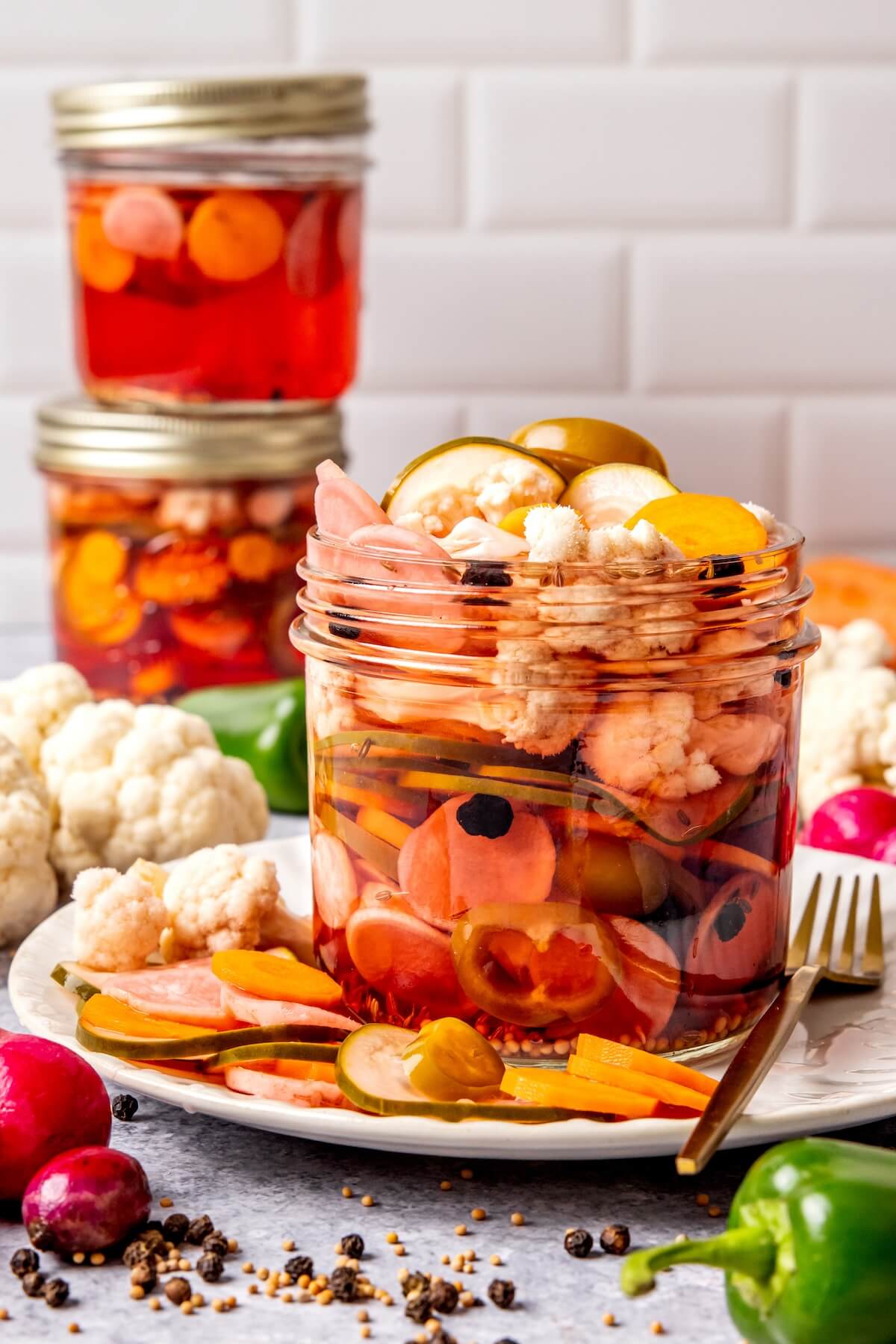 Quick and Easy Refrigerator Pickled Veggies - Olivia Adriance