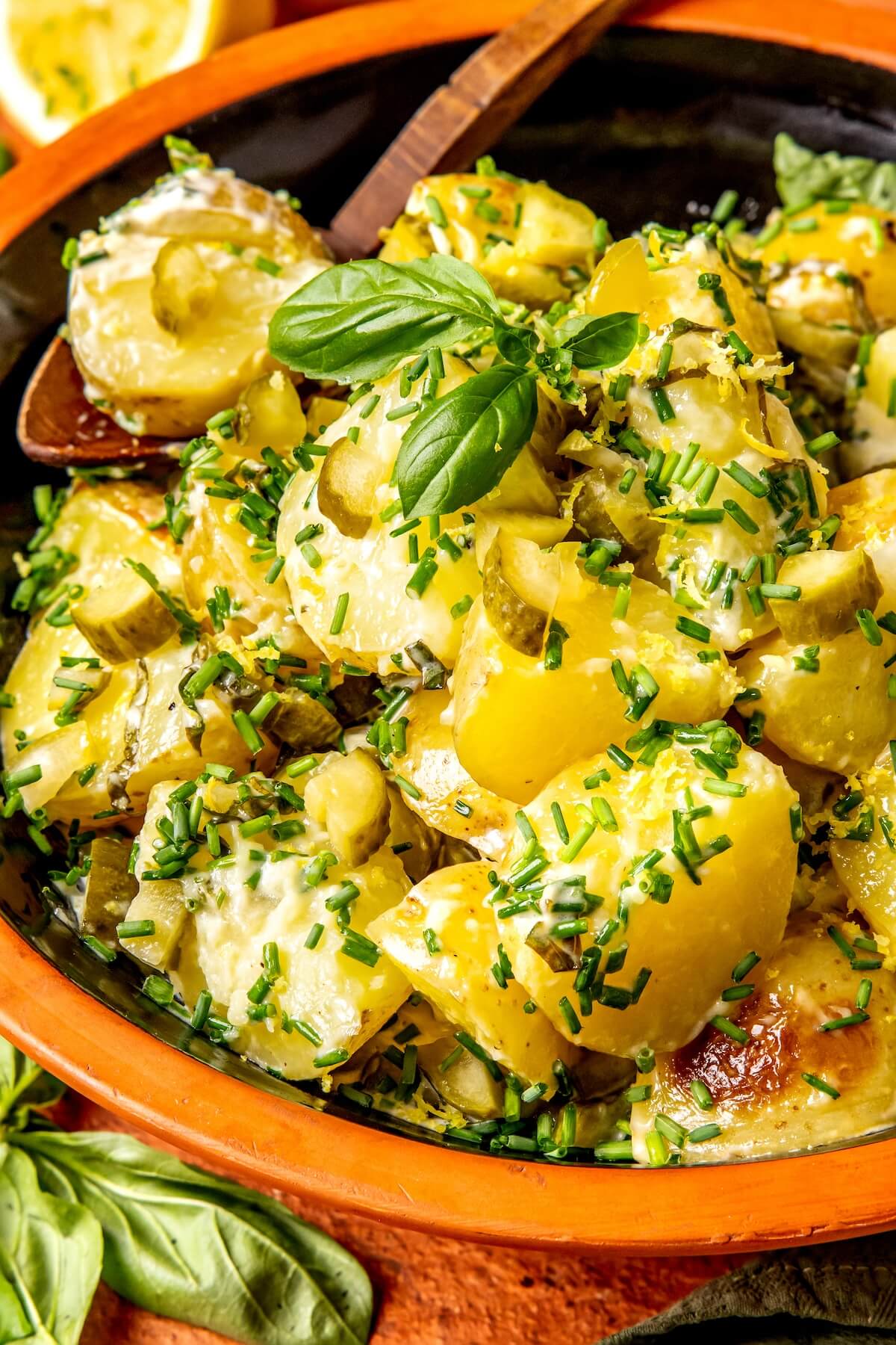 Lemon Basil Potato Salad - Olivia Adriance