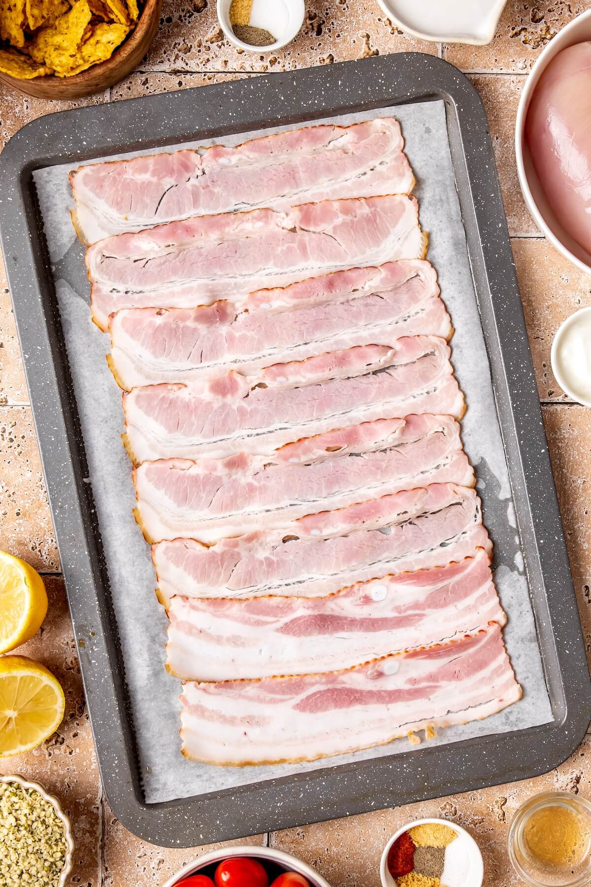 How to Make Chicken Bacon Green Goddess Ranch Salad Step 1 - Olivia Adriance