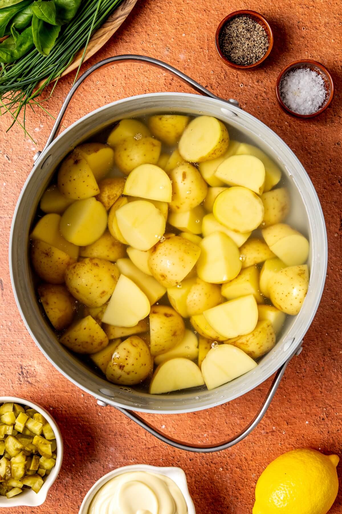 How to Make Lemon Basil Potato Salad Step 2 - Olivia Adriance