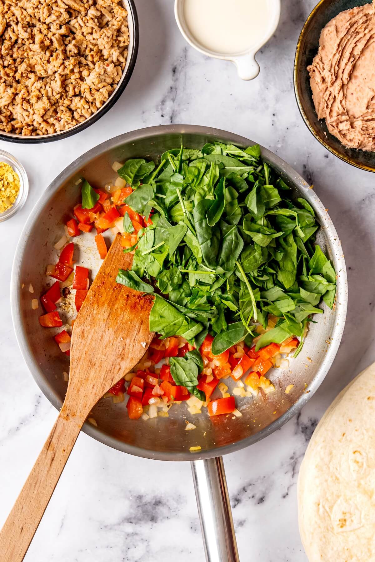 How to Make Freezer Friendly Breakfast Burritos Meal Prep Step 3 - Olivia Adriance