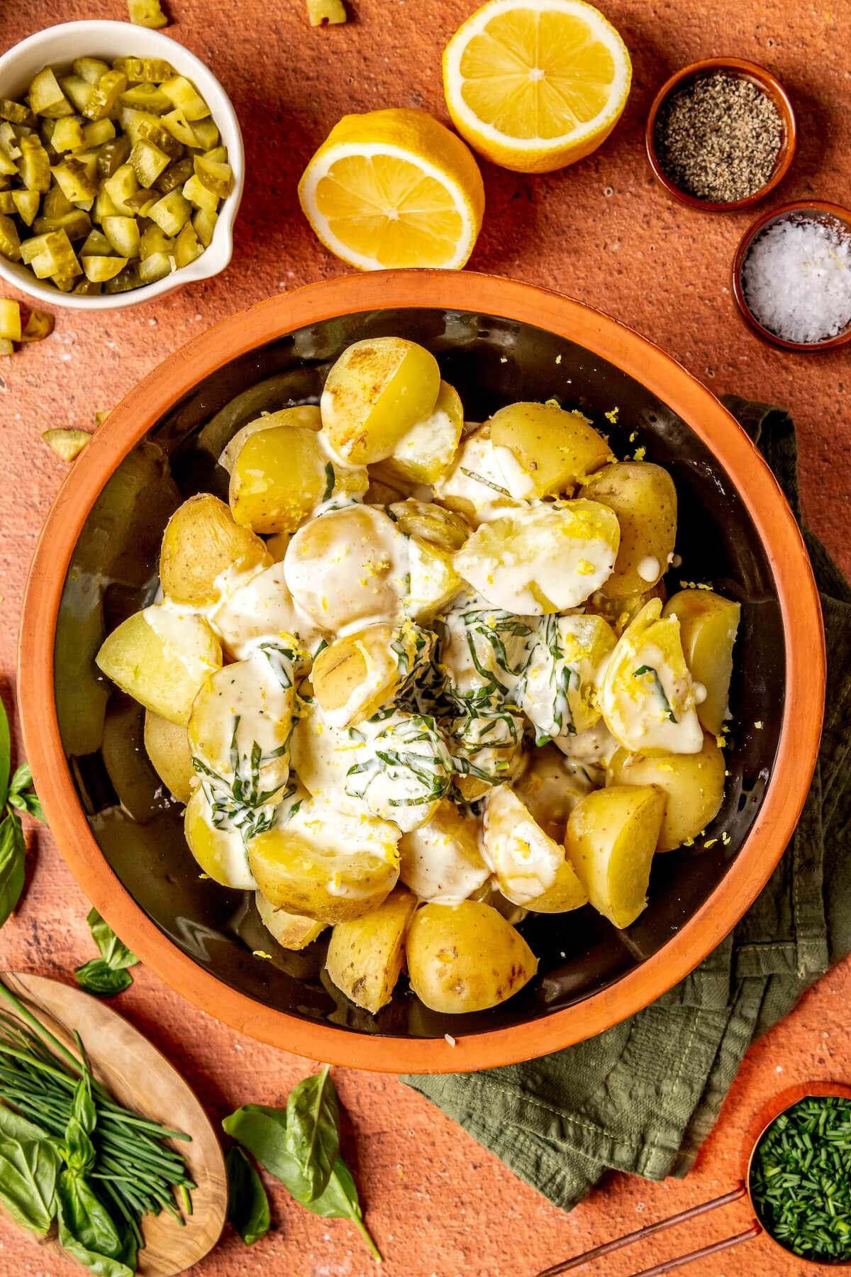 How to Make Lemon Basil Potato Salad Step 5 - Olivia Adriance