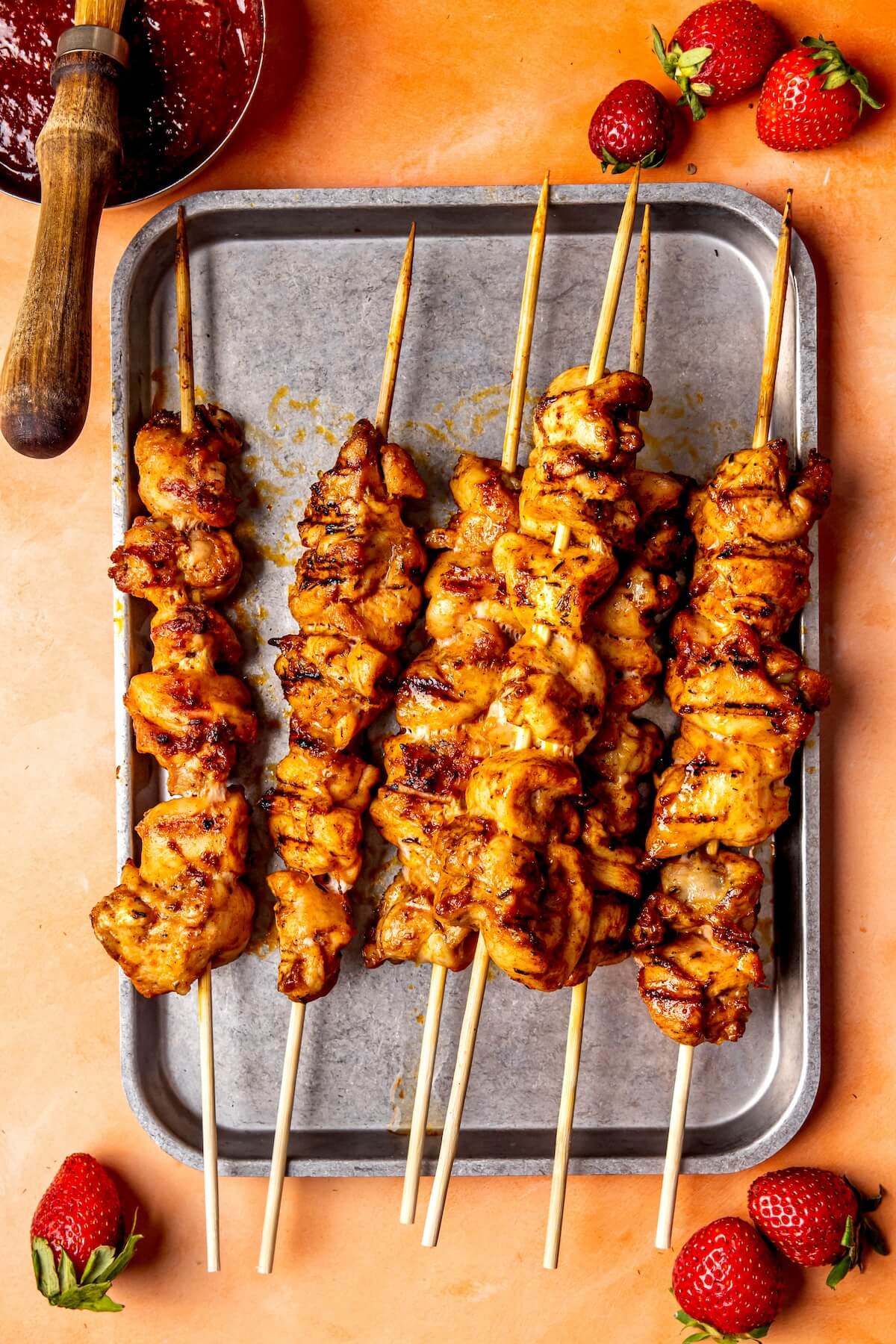 How to Make Strawberry Balsamic Glazed Chicken Skewers Step 5 - Olivia Adriance