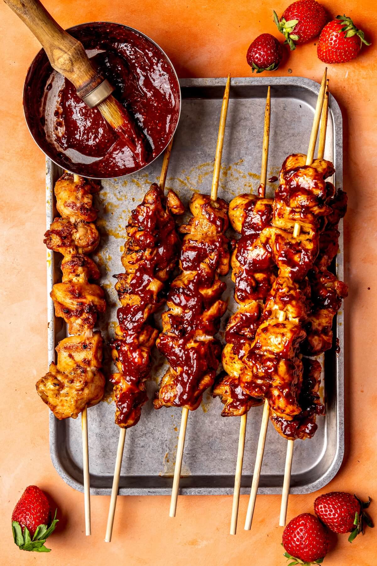 How to Make Strawberry Balsamic Glazed Chicken Skewers Step 6 - Olivia Adriance